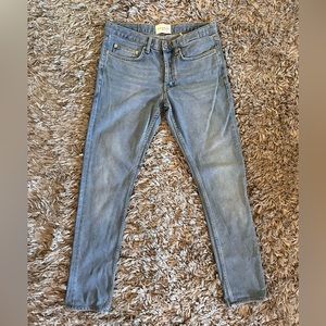 Sandro men’s light blue skinny jeans, 29 waist, 29” inseam